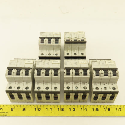Siemens 5SY43 3 Pole 400V Circuit Breaker C6, C16, C13, C10, C8 Lot Of 6