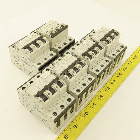 Siemens 5SY43 3 Pole 400V Circuit Breaker C6, C16, C13, C10, C8 Lot Of 6