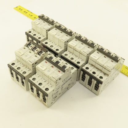 Siemens 5SY43 3 Pole 400V Circuit Breaker C6, C16, C13, C10, C8 Lot Of 6