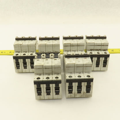 Siemens 5SY43 3 Pole 400V Circuit Breaker C6, C16, C13, C10, C8 Lot Of 6
