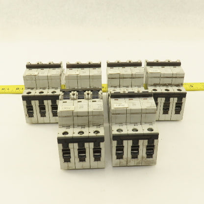 Siemens 5SY43 3 Pole 400V Circuit Breaker C6, C16, C13, C10, C8 Lot Of 6