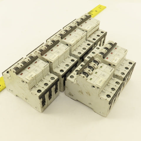Siemens 5SY43 3 Pole 400V Circuit Breaker C6, C16, C13, C10, C8 Lot Of 6