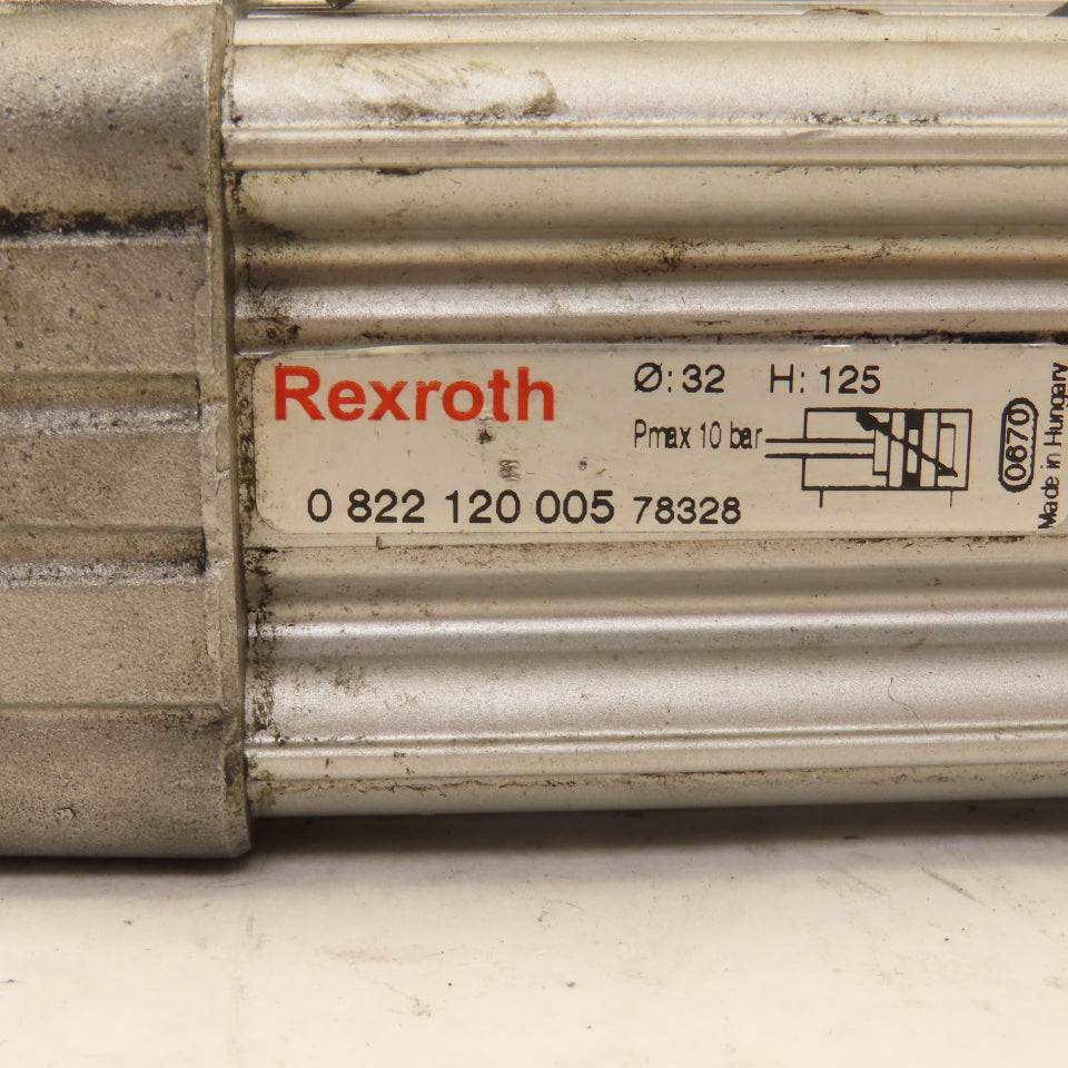 Rexroth 0 822 120 005 Pneumatic Cylinder 32mm Bore 125mm Stroke Air Cylinder