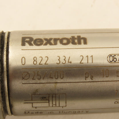 Rexroth 0 822 334 211 25mm Bore 400mm Stroke Stainless Steel Air Cylinder