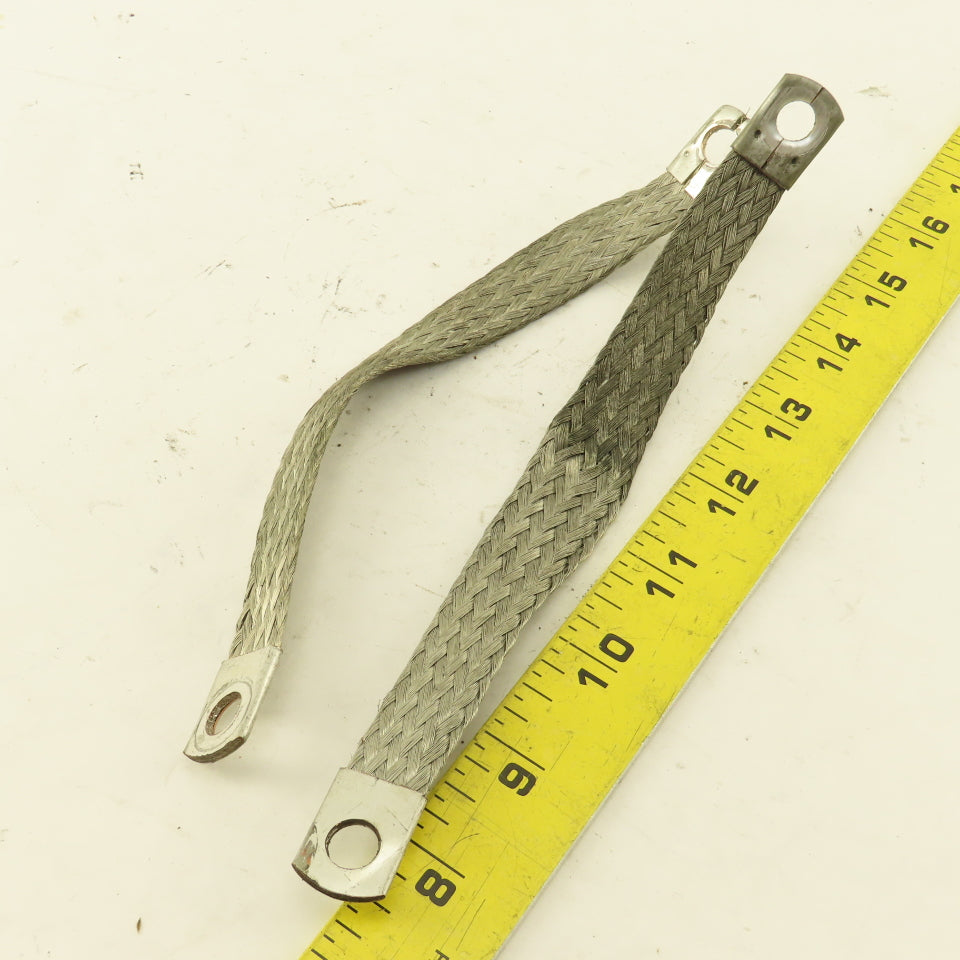 5/8" x 8" Braided Tin Coated Copper Grounding Strap Lot Of 2