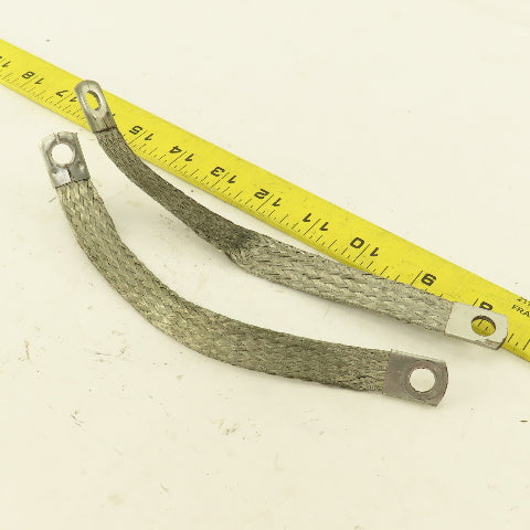 5/8" x 8" Braided Tin Coated Copper Grounding Strap Lot Of 2
