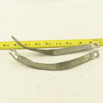 5/8" x 8" Braided Tin Coated Copper Grounding Strap Lot Of 2