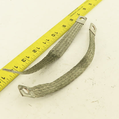 5/8" x 8" Braided Tin Coated Copper Grounding Strap Lot Of 2