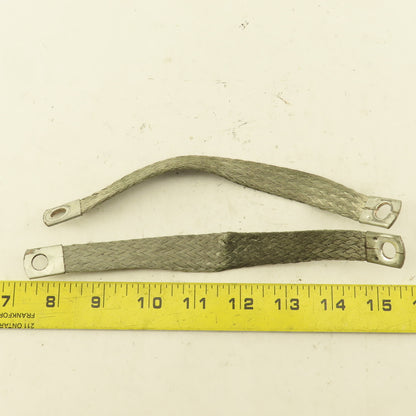 5/8" x 8" Braided Tin Coated Copper Grounding Strap Lot Of 2