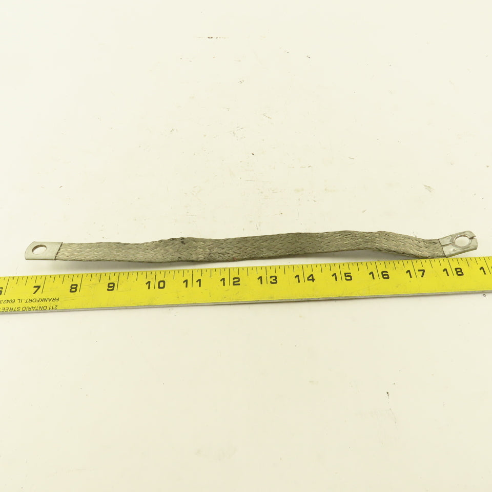 5/8" x 12" Braided Tin Coated Copper Grounding Strap