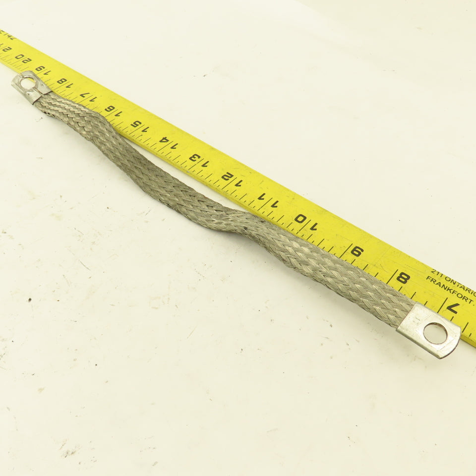 5/8" x 12" Braided Tin Coated Copper Grounding Strap