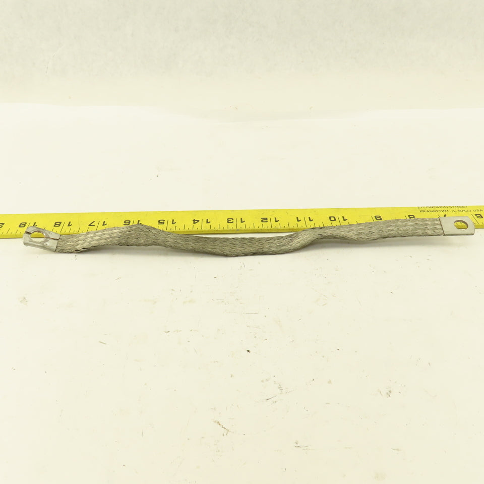 5/8" x 12" Braided Tin Coated Copper Grounding Strap
