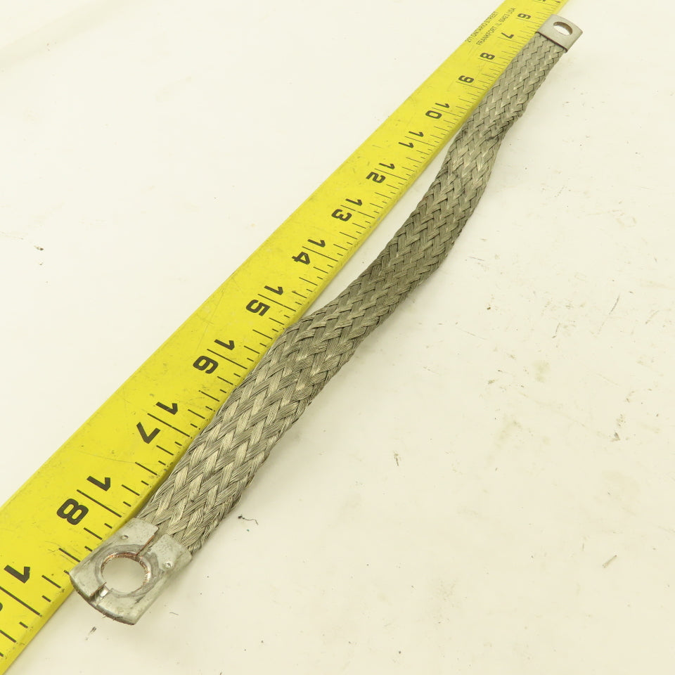 5/8" x 12" Braided Tin Coated Copper Grounding Strap