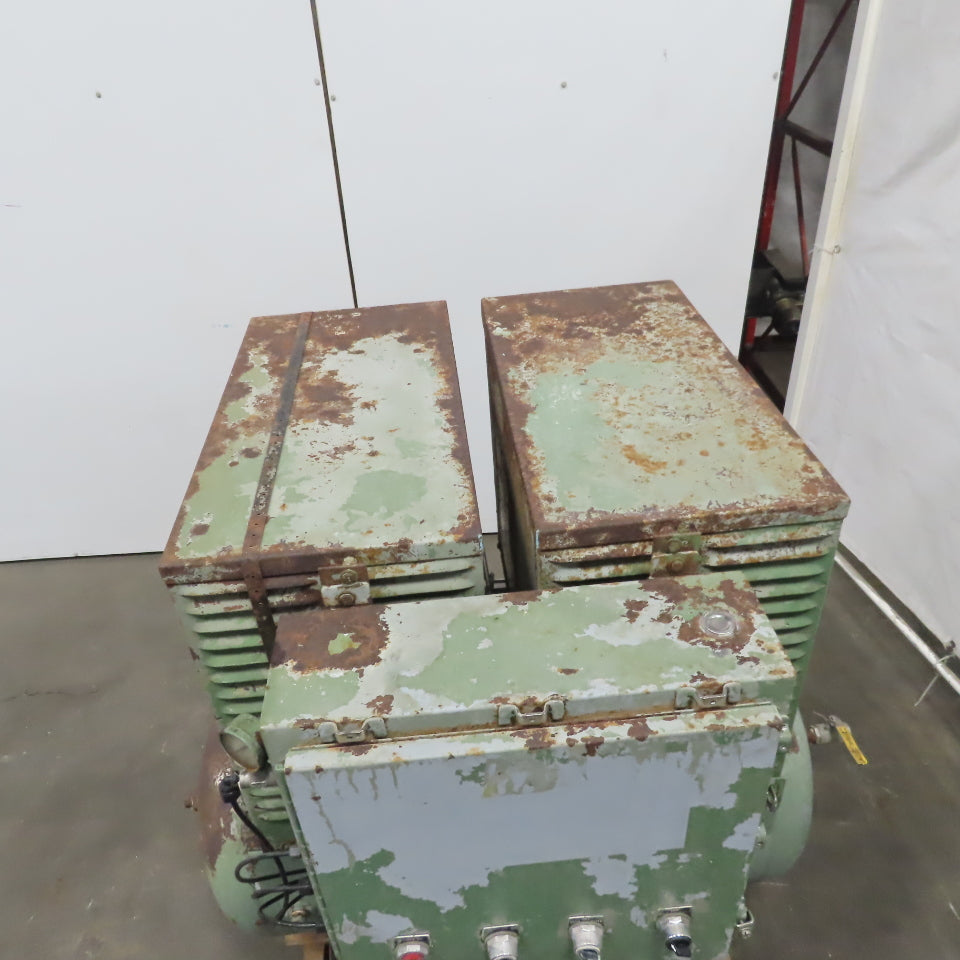 1 Hp 60 Gallon Reciprocating Duplex Air Compressor 230/460V 3Ph