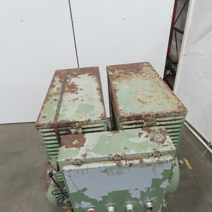 1 Hp 60 Gallon Reciprocating Duplex Air Compressor 230/460V 3Ph