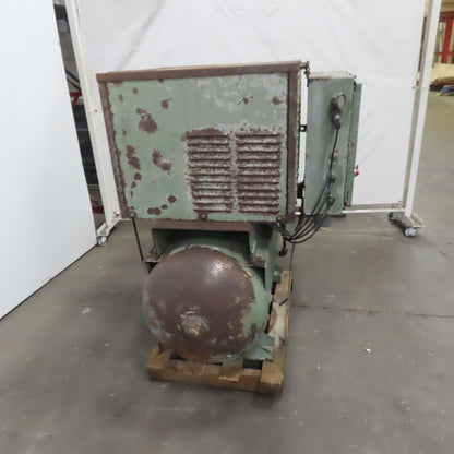 1 Hp 60 Gallon Reciprocating Duplex Air Compressor 230/460V 3Ph