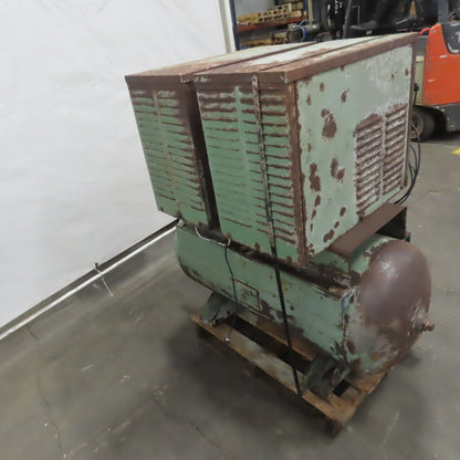 1 Hp 60 Gallon Reciprocating Duplex Air Compressor 230/460V 3Ph