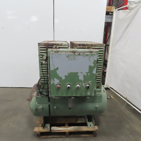 1 Hp 60 Gallon Reciprocating Duplex Air Compressor 230/460V 3Ph