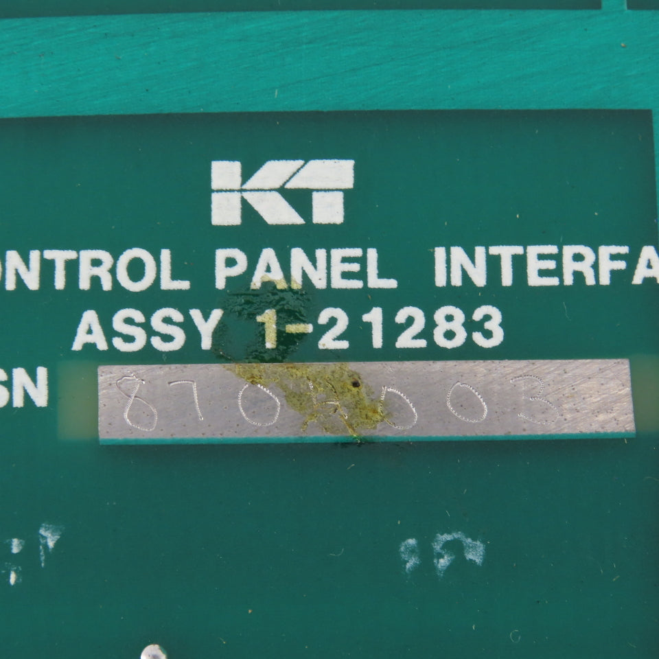 Kearney Trecker 1-21283 Control Panel Interface