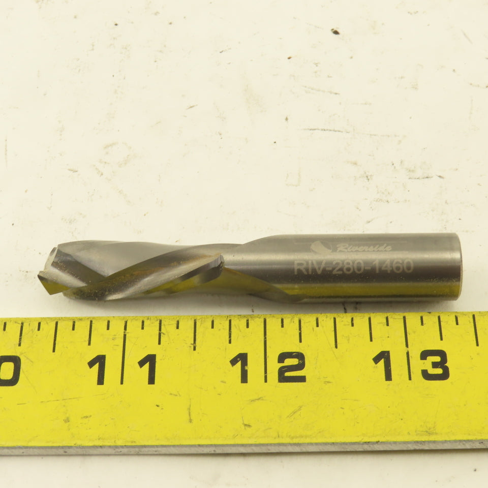 Riverside RIV-280-1460 7/16" Solid Carbide 2 Flute Down Cut Router Bit 3" OAL