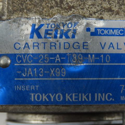 Tokimec Keiki CVC-25-A-T39-M-10-JA13-X99 Cartridge Valve
