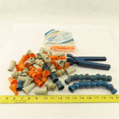 Loc-Line 50813 1/2" Adjustable Coolant Hose Tips Nozzles Tool Misc. Lot 45 Pcs.