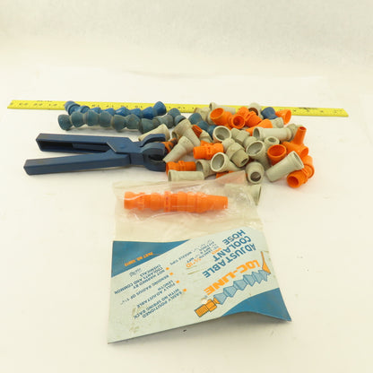 Loc-Line 50813 1/2" Adjustable Coolant Hose Tips Nozzles Tool Misc. Lot 45 Pcs.