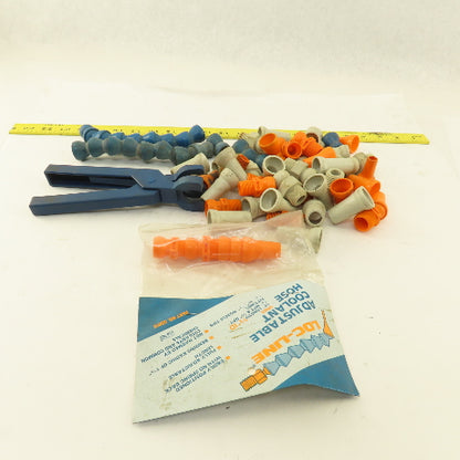Loc-Line 50813 1/2" Adjustable Coolant Hose Tips Nozzles Tool Misc. Lot 45 Pcs.