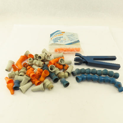 Loc-Line 50813 1/2" Adjustable Coolant Hose Tips Nozzles Tool Misc. Lot 45 Pcs.