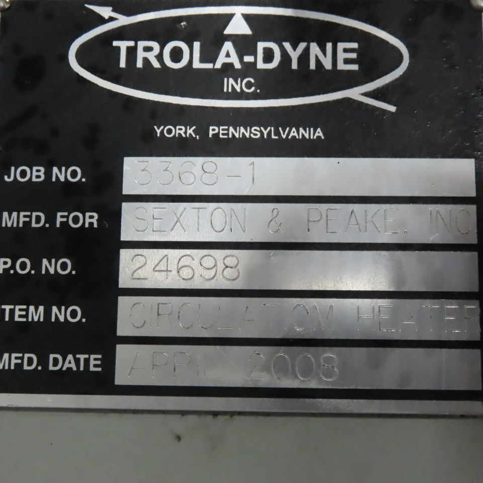 Trola-Dyne Circulation Oil Heater Assy. W/Turbo-Toc Turbine Oil Conditioner KL-1