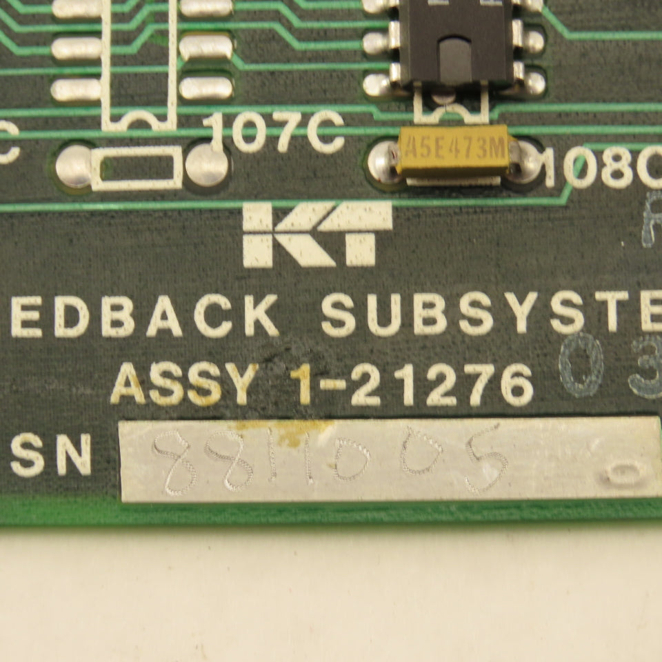 Kearney & Trecker 1-21276 Rev 3 Feedback Subsystem