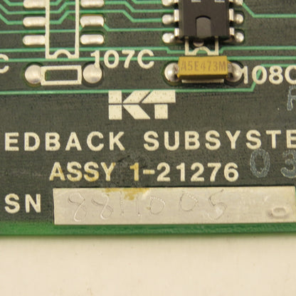 Kearney & Trecker 1-21276 Rev 3 Feedback Subsystem