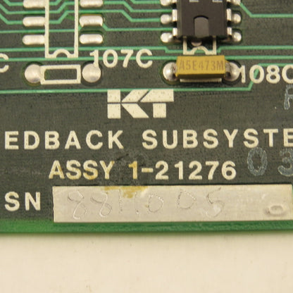 Kearney & Trecker 1-21276 Rev 3 Feedback Subsystem