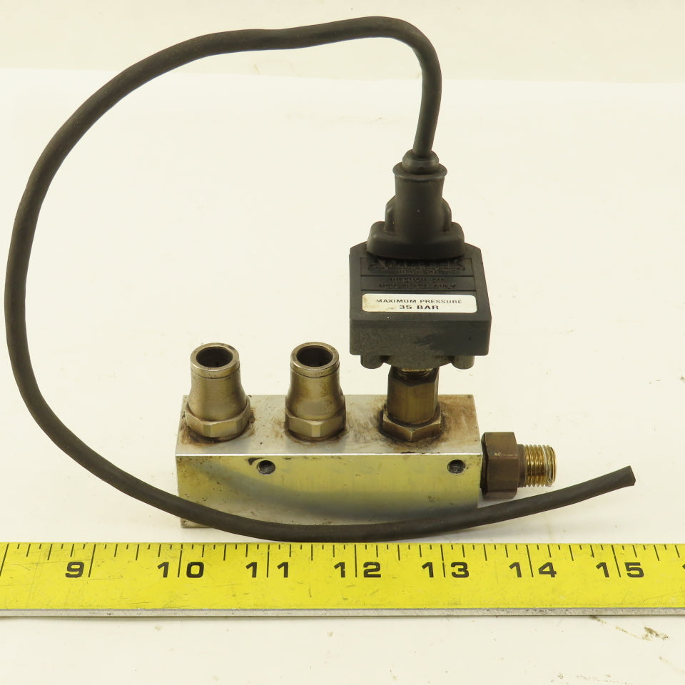 Ametek IPTGB035BSFS 263118 4 Port Aluminum Block Manifold Transducer 1/4" NPT