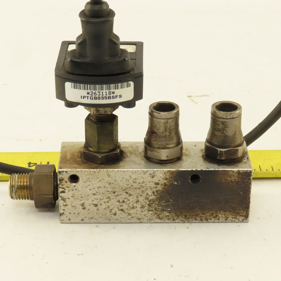 Ametek IPTGB035BSFS 263118 4 Port Aluminum Block Manifold Transducer 1/4" NPT