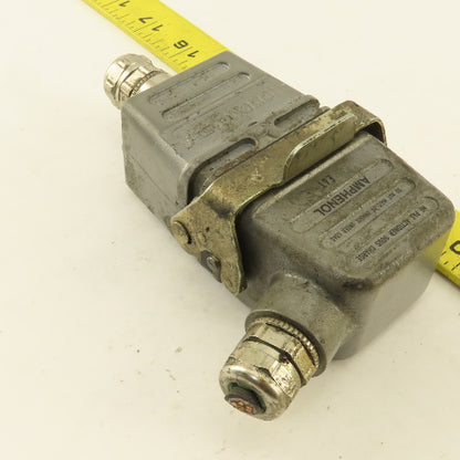 Amphenol E6T 380V 16A 6 Pin Male Female Cable Connectors Set OF 2