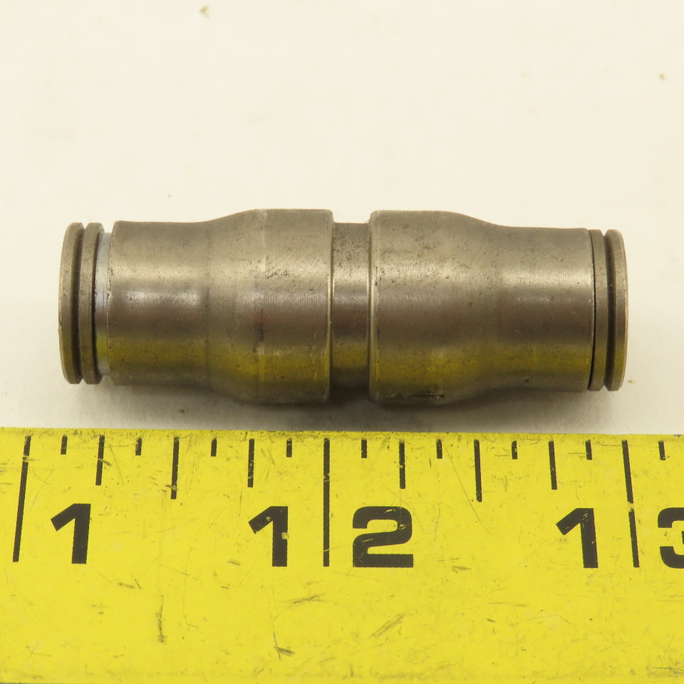 Legris 3/8" x 3/8" Push To Connect Stainless Steel Union Coupling Splice
