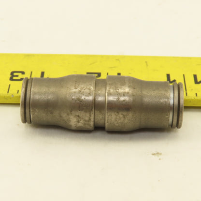 Legris 3/8" x 3/8" Push To Connect Stainless Steel Union Coupling Splice