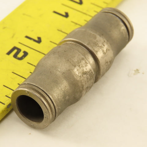 Legris 3/8" x 3/8" Push To Connect Stainless Steel Union Coupling Splice