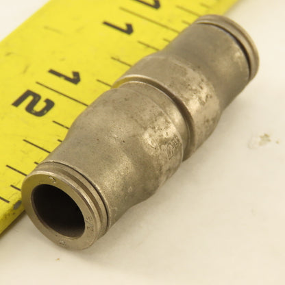 Legris 3/8" x 3/8" Push To Connect Stainless Steel Union Coupling Splice