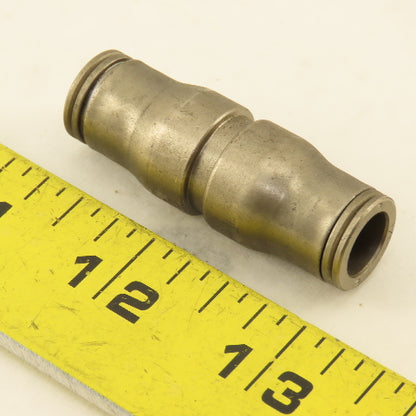Legris 3/8" x 3/8" Push To Connect Stainless Steel Union Coupling Splice