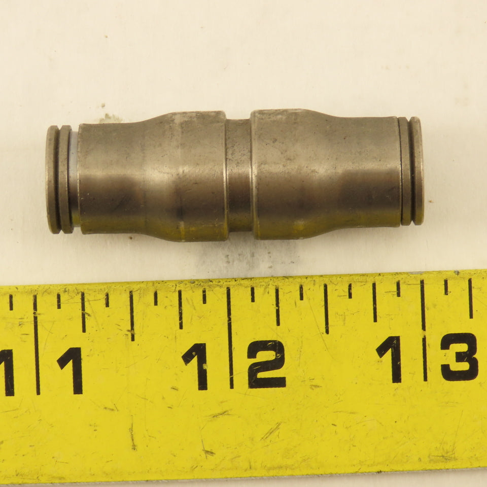 Legris 3/8" x 3/8" Push To Connect Stainless Steel Union Coupling Splice