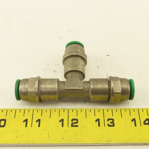 10mm Push To Connect Stainless Steel Union TEE