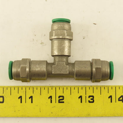 10mm Push To Connect Stainless Steel Union TEE