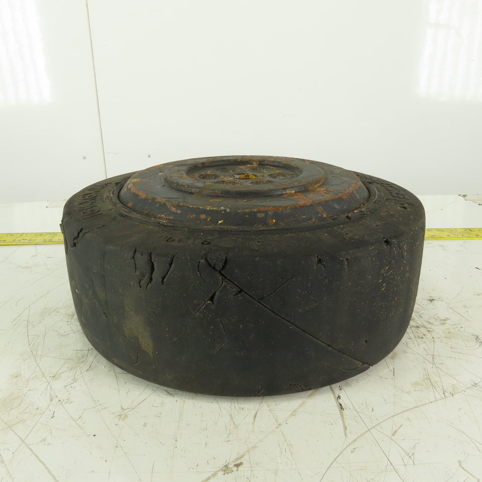 Hyster 85S-23-EE Super Solid Forklift Tire W/Rim 16-1/4"x6"x11-1/4" 6 Bolt