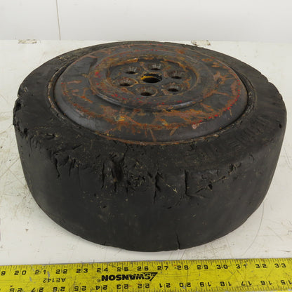 Hyster 85S-23-EE Super Solid Forklift Tire W/Rim 16-1/4"x6"x11-1/4" 6 Bolt