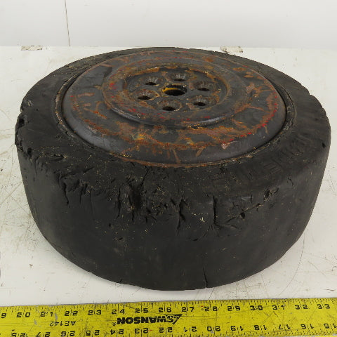 Hyster 85S-23-EE Super Solid Forklift Tire W/Rim 16-1/4"x6"x11-1/4" 6 Bolt