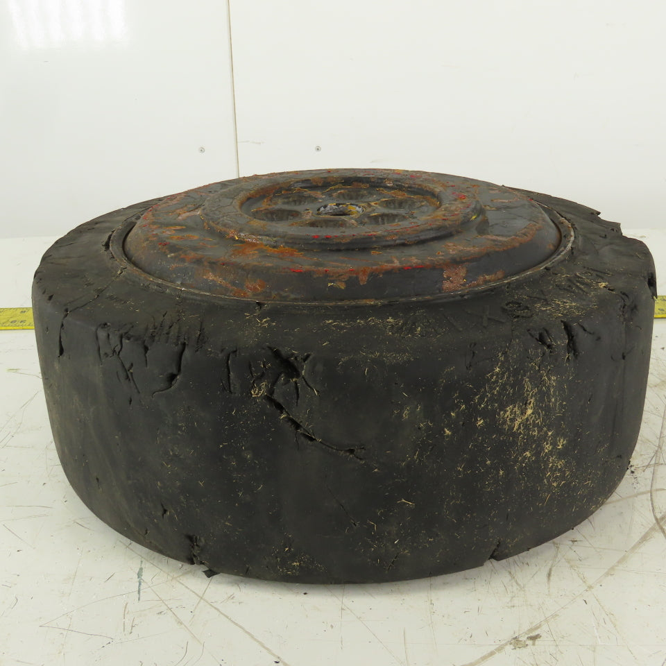 Hyster 85S-23-EE Super Solid Forklift Tire W/Rim 16-1/4"x6"x11-1/4" 6 Bolt