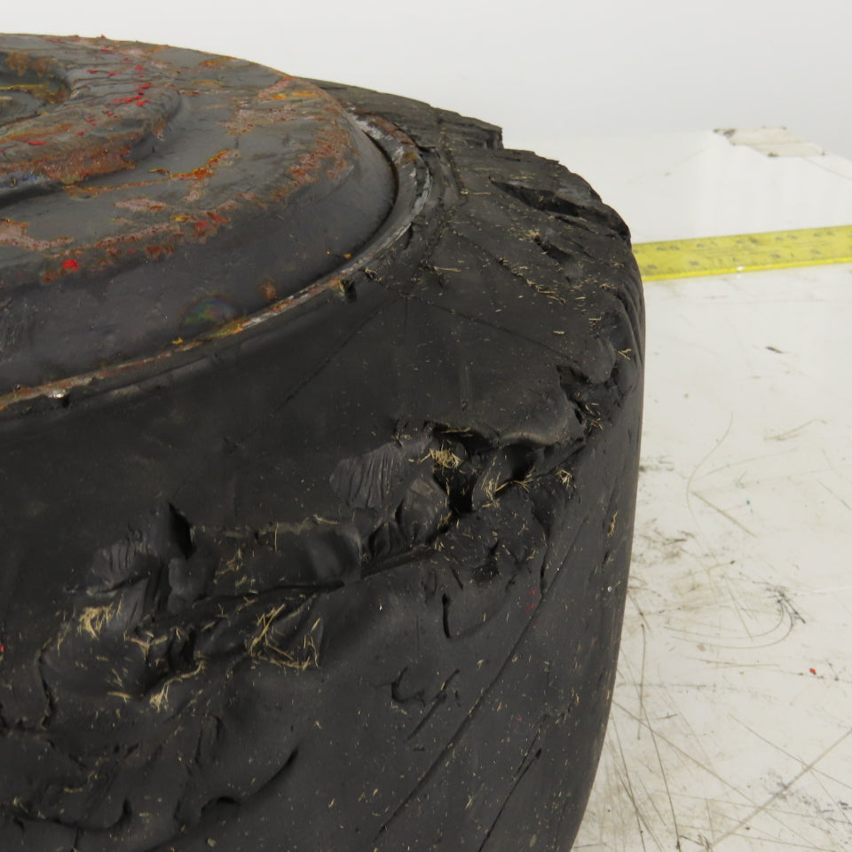 Hyster 85S-23-EE Super Solid Forklift Tire W/Rim 16-1/4"x6"x11-1/4" 6 Bolt