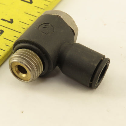 Legris 3/8" NPT x 5/16 8mm Tube Push To Connect Flow Control Elbow 90°